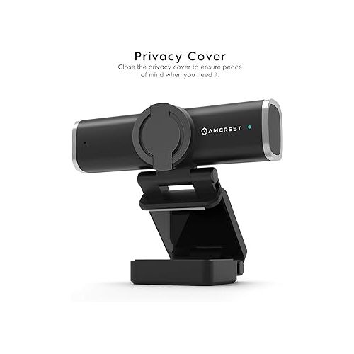  Amcrest 1080P Webcam with Microphone for Desktop, Web Cam Computer Camera, Streaming HD USB Web Camera for Laptop & PC with Privacy Cover, Wide Angle Lens, Superior Low Light (AWC195-B)