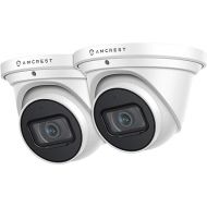Amcrest 2-Pack UltraHD 4K (8MP) Outdoor Security IP Turret PoE Camera, 3840x2160, 98ft NightVision, 2.8mm Lens, IP67 Weatherproof, MicroSD Recording (256GB), White (2PACK-IP8M-T2599EW)