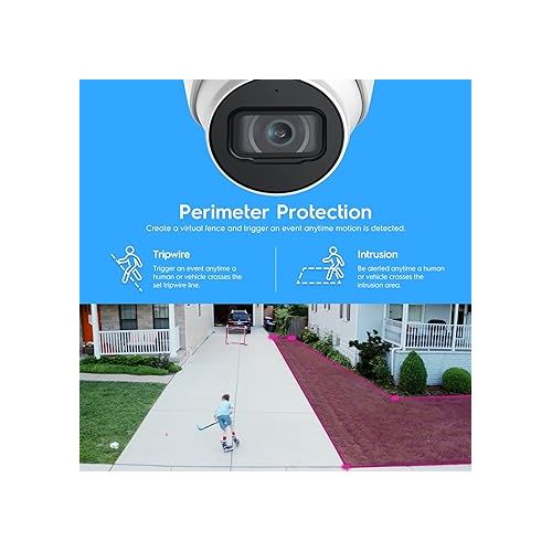  Amcrest 2-Pack UltraHD 4K (8MP) Outdoor Security IP Turret PoE Camera, 3840x2160, 98ft NightVision, 2.8mm Lens, IP67 Weatherproof, MicroSD Recording (256GB), White (2PACK-IP8M-T2599EW)