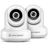 2-Pack Amcrest ProHD 1080P WiFi/Wireless IP Security Camera IP2M-841 Pan/Tilt, 2-Way Audio, Optional Cloud Recording, Full HD 1080P 2MP, Super Wide 90° Viewing Angle, Night Vision (White)