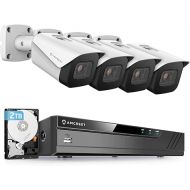 Amcrest 4K Security Camera System w/ 4K (8MP) 8CH PoE NVR, (4) x 4K (8-Megapixel) IP67 Weatherproof Metal Bullet POE IP Cameras, Pre-Installed 2TB Hard Drive, NV4108E-IP8M-2496EW4-2TB (White)