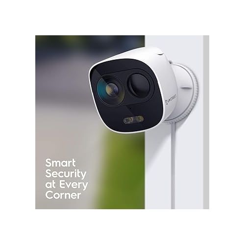  Amcrest 2-Pack ProHD 2-Megapixel Wireless Outdoor Security Camera, Deterrent Outdoor IP WiFi Camera - Full HD 1080P @30fps, IP65 Weatherproof, 33ft Nightvision, Two-Way Audio, 2PACK-ADC2W (White)`