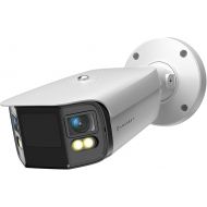 Amcrest Dual-Lens 8K (16MP) Outdoor Security POE Camera, 2 x 4K Lenses PoE AI Bullet IP Camera, 131ft Night Color, Human/Vehicle Detection, Panoramic 180° FOV, 2 x 4K@25fps IP8M-FCB2996EW-AI (White)