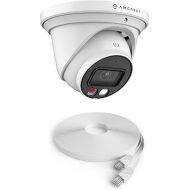 Amcrest 4K (8MP) IP PoE AI Camera, 49ft Color Nightvision, Security Outdoor Turret Camera, 60ft Cat6E Cable, Human & Vehicle Detection, Active Deterrent, 4K @15fps IP8M-2779EW1-CAT6CABLE60FT1 (White)