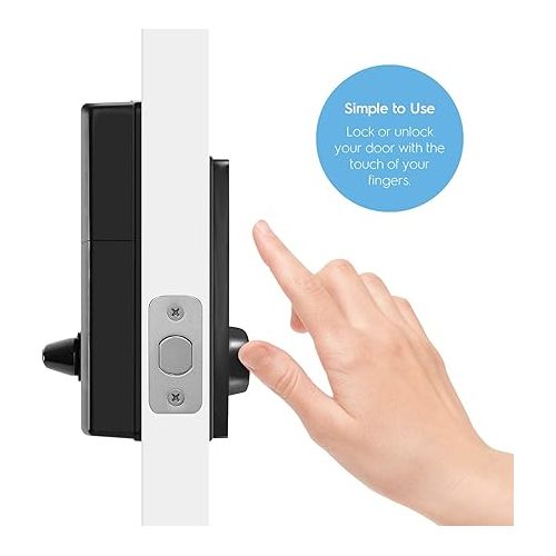  Amcrest Keyless Entry Door Lock Deadbolt, Digital Door Locks with Keypads, Smart Lock, Electronic Keypad Door Knob Cylinder Deadbolt, Automatic Locking, Heavy Duty Commercial Grade ADL220-B