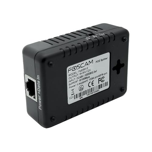  Amcrest Active PoE Splitter Adapter, IEEE 802.3af compliant, Up To 100 meters, 5V / 12V Output