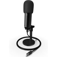 Amcrest USB Microphone for Voice Recordings, Podcasts, Gaming, Online Conferences, Live Streaming, Cardioid Microphone with Adjustable Heavy Metal Stand, Windscreen and 6.5 ft USB Cable, AM430