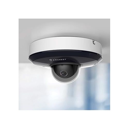  Amcrest ProHD 1080P PTZ Camera Outdoor, 2MP Outdoor Vandal Dome IP PoE Camera (3X Optical Zoom) IK08 Vandal-Proof, IP66 Weatherproof, Night Vision up to 49ft, Pan/Tilt (IP2M-866EW) (White) (Renewed)