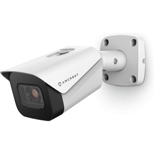  Amcrest UltraHD 4K (8MP) Outdoor Bullet POE IP Camera, 3840x2160, 98ft NightVision, 2.8mm Lens, IP67 Weatherproof, MicroSD Recording, White (IP8M-2496EW-V2)