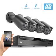 Amcrest HD 1080-Lite 4CH Video Security Camera System w/ 4 720P IP67 Outdoor Cameras, 65ft Night Vision, Pre-Installed 1TB Hard Drive, Supports AHD, CVI, TVI, 960H & IP Cameras (AM