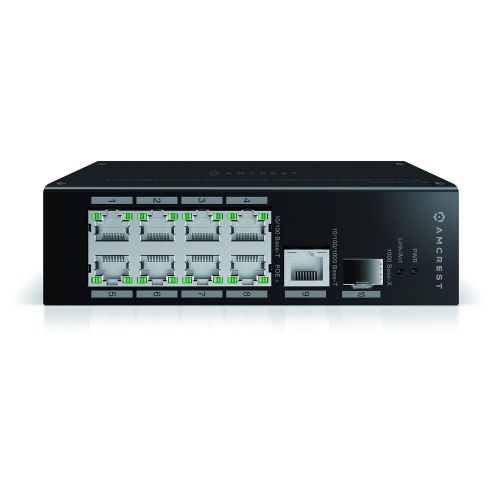  Amcrest Gigabit Uplink 9-Port Poe+ Ethernet Switch with Metal Housing