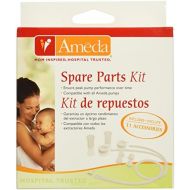 Ameda Spare Parts Kit for Breast Pump Includes: (4) Valves, (2) Silicone Tubing, (2) Silicone Diaphragms, (2) Adapter Caps, (1) Tubing Adapter, Compatible with Ameda Breast Pumps,