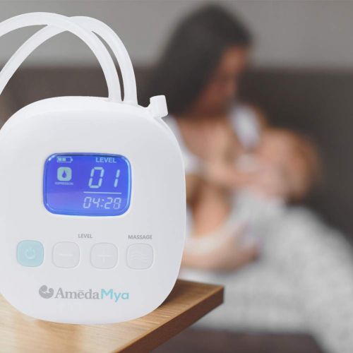  Ameda Mya Portable Hospital Strength Breast Pump with 24mm Flanges, Wide-neck Storage Bottles, and Rechargeable Battery