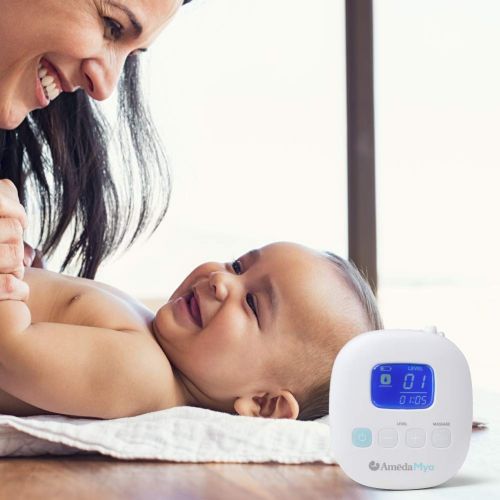  Ameda Mya Portable Hospital Strength Breast Pump with 24mm Flanges, Wide-neck Storage Bottles, and Rechargeable Battery