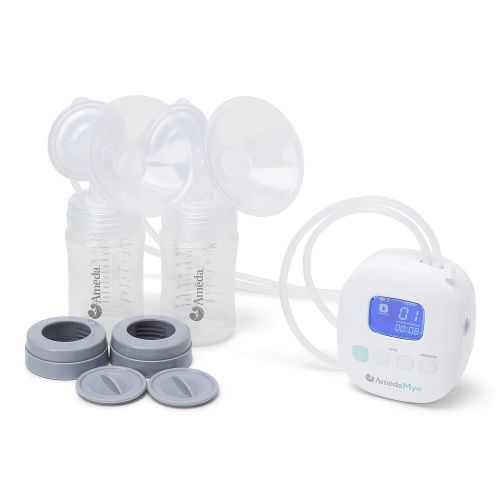  Ameda Mya Portable Hospital Strength Breast Pump with 24mm Flanges, Wide-neck Storage Bottles, and Rechargeable Battery