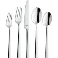 Amefa Moderno 20-piece 18/10 Stainless Steel Flatware Set, High Gloss Mirror Finish, Silverware Set Service for 4, Dishwasher Safe, Rust resistant Cutlery.