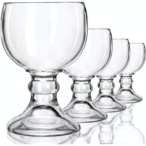  [아마존베스트]Amehla Schooner Beer Glasses Set - 21-ounce Large Margarita Glass, Big Goblet Style Beer Glass for Coronarita, Fish Bowl Glasses for Drinks - Set of 4