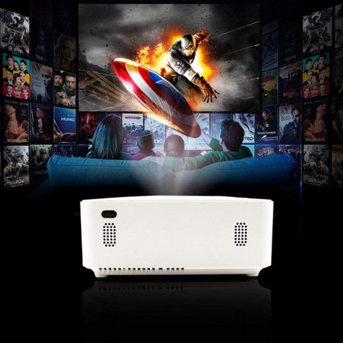  Amelly Portable Mini Projector Pocket Cinema Home Cinema 1080P Ultra HD with AV InputVGA  HDMIUSB  SD for Home Cinema Video Game Entertainment