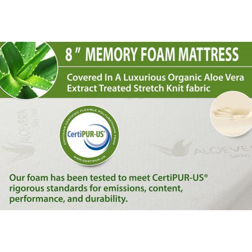  AmeriMattress 8-Inch High-Density Memory Foam Mattress (Queen) Size with Aloe Vera Cover