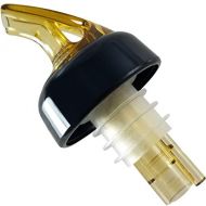 AmeriPour - Speed Pours for Liquor Bottles  Made 100% In USA - With Collar - Also a Great Home Kitchen Olive Oil Dispenser Spout for Wine, Spirits, Syrups, and Vinegar. (3, Amber)