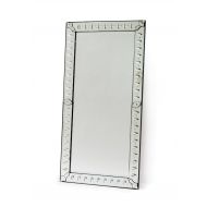 America Luxury - Mirrors Industrial Vintage Style Venetian Mirror, Silver Metal