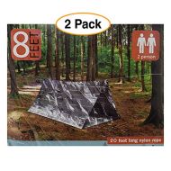 American 2 Pack - Emergency Survival Shelter Tent | 2 Person Thermal Shelter | All Weather Tube Tent | Reflective Material| Lightweight | Waterproof Camping Gear