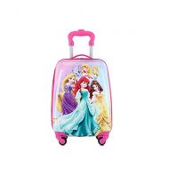 American Travel Suitcase Kids Trolley Case Luggage Cute Cartoon Four Wheel Tow Box Trolley Case 18 Inch Princess
