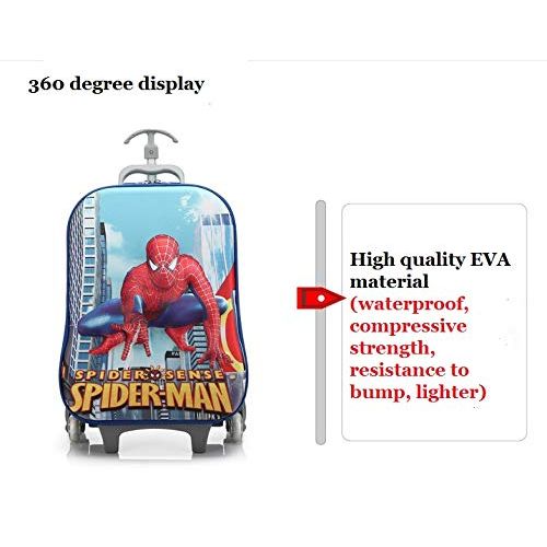  American Kids suitcase, Marvel Spiderman Trolley Suitcase Childs Red/Blue Kids Travel Luggage Bag Case