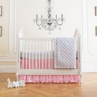 American Summer Infant 4 Piece Classic Bedding Set with Adjustable Crib Skirt, Parisian Pink