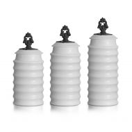 American Atelier Rani 3 Piece Canister Set, White