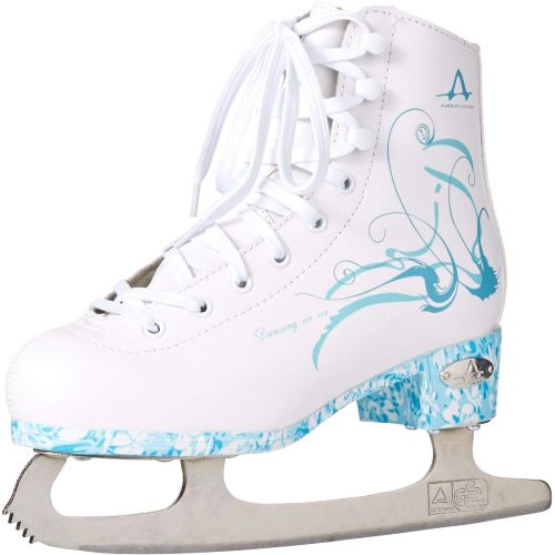  American Athletic Shoe Womens Sumilon Lined Figure Skates with Turquoise Outsole