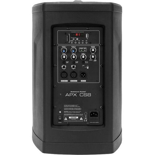  American Audio APX CS8 Powered Column PA System Mixer and Bluetooth (Black)