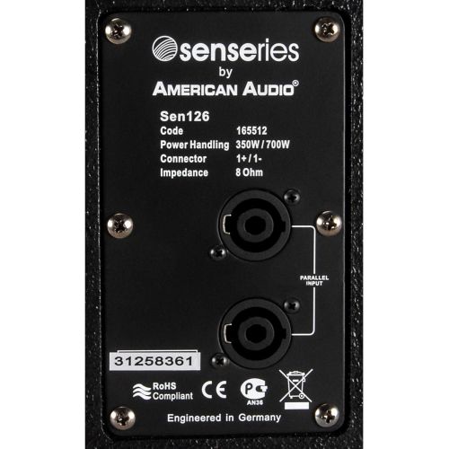  American Audio Sense12 12-In 2-Way Passive Spkr