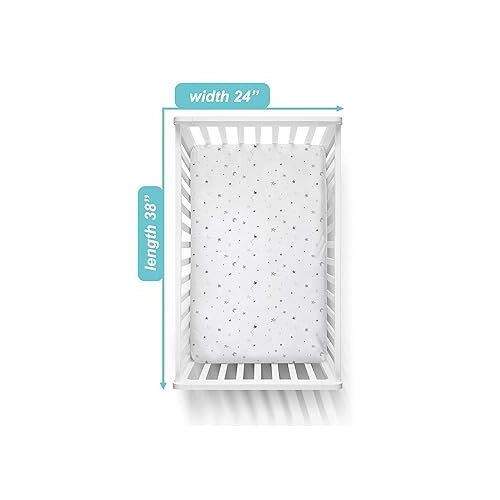  American Baby Company 2 Pack Fitted Mini Crib Sheet 24