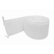 American Baby Company Heavenly Soft Minky Dot Crib Bumper, White Puff, for Boys and Girls