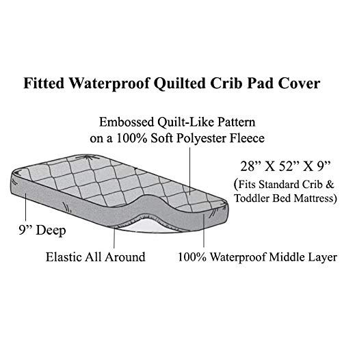  [아마존베스트]American Baby Company Waterproof Fitted Crib and Toddler Protective Mattress Pad...