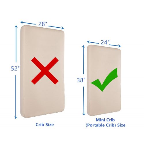 [아마존베스트]American Baby Company Waterproof Fitted Porta/Mini Crib Protective Mattress Pad Cover, White