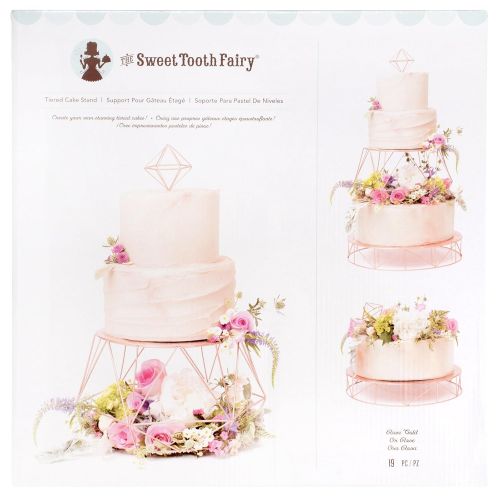  American Crafts 341986 19 Piece Tiered Rose Gold Stand Sweet Tooth Fairy Cake Decorating