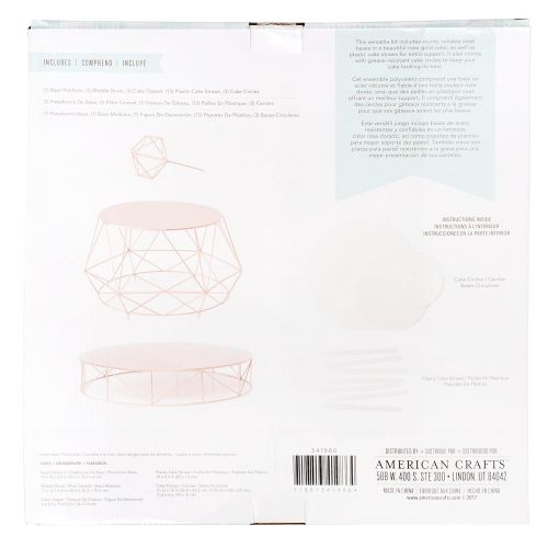  American Crafts 341986 19 Piece Tiered Rose Gold Stand Sweet Tooth Fairy Cake Decorating