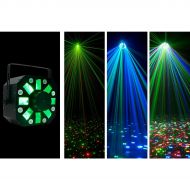 American DJ},description:The Stinger offers 3-FX-IN-1 utilizes three light sources “ six 5W hex-LEDs, eight 3W white LEDs and a red and green laser “ to give users a MoonflowerStr