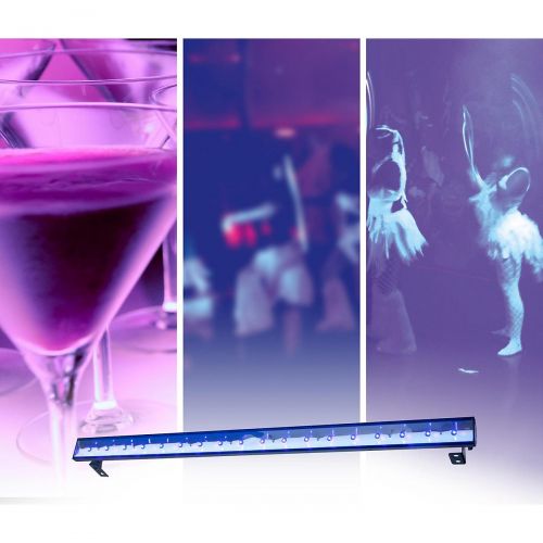  American DJ},description:No club lighting system is complete with out a bright, high output ultraviolet light and the American DJ Eco UV Bar Plus is one of the best tools for the j