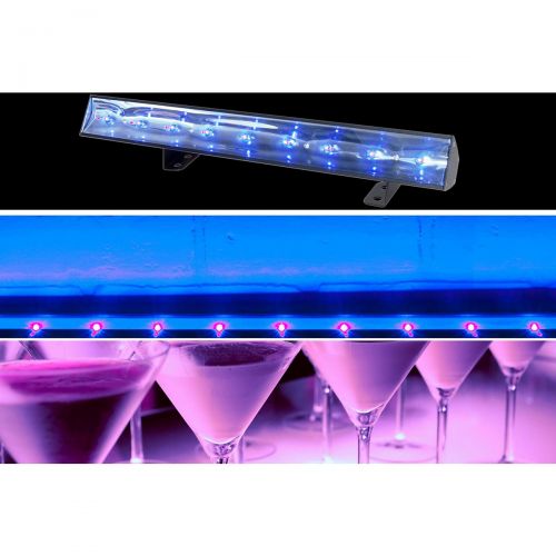  American DJ},description:Powered by 9x 3-Watt UV long life LEDs (approx. 50,000 hrs.) with a low power draw of only 30-Watt, the Eco UV Bar 50 IR is an affordable, low maintenance