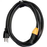 American DJ IP65 Power Link to Edison 3-Prong Power Cable, 10'