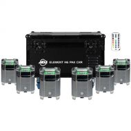 American DJ Element H6 Pak with Charging Case (6-Pack, Chrome)
