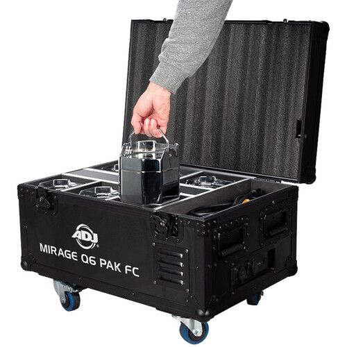  American DJ Mirage Q6 PAK with Charging Case (6-Pack, Chrome and Black)