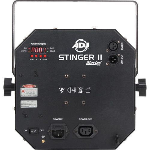  American DJ Stinger II - 3 FX-In-1 - Moonflower, Strobe, and Laser Effect with UV