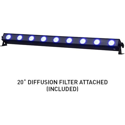  American DJ UBL9H RGBAL+UV Linear Light Bar with Diffusion Filter (9 LEDs)