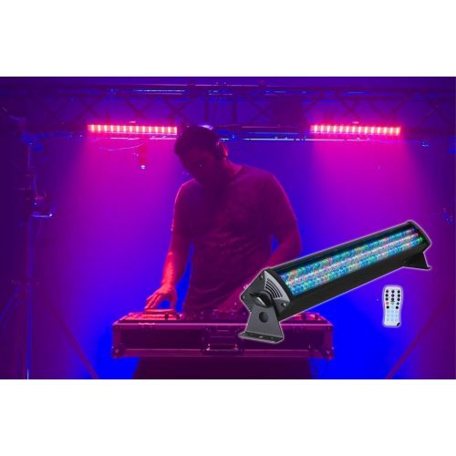 (8) American DJ Mega Bar 50RGB RC RGB LED Color Wash And Strobe Bar Effect Lights With Included RF Remote