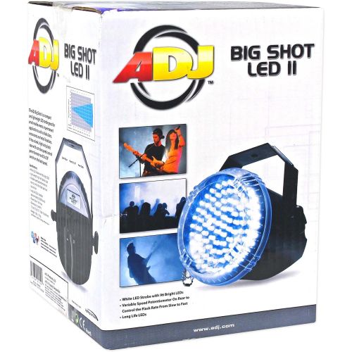  (4) New American DJ ADJ Big Shot LED II White LED Strobe Lights+Cables+Clamps