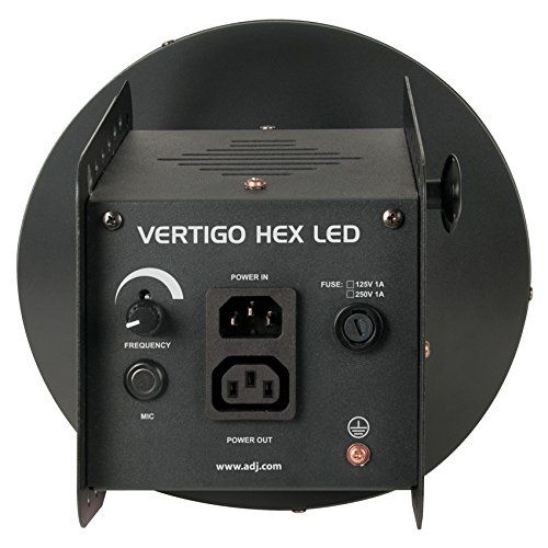  Package: (2) American DJ Vertigo HEX LED 12 Watt 6-Color HEX LEDs Dance Floor Effect Lights + Chauvet DJ MINI STROBE LED Compact Easy-to-use Strobe Light